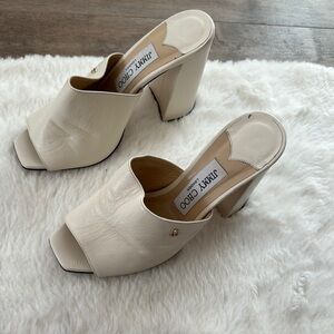 Jimmy Choo Cream Women's Heeled Mules